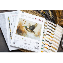 Cross Stitch Kit "Petit Point Kit Golden Flight" 21 x 16 cm SG730