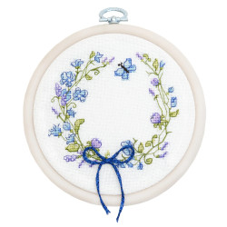 Cross Stitch Kit with Hoop Included "Spring Rebirth" 11x10 cm SBC108
