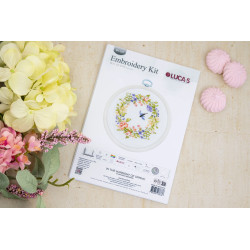 Cross Stitch Kit with Hoop Included "In the Harmony of Spring" 11x10cm SBC107