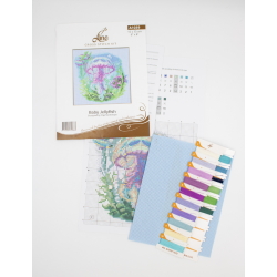 Cross Stitch Kit "Baby Jellyfish" 15x15 cm SRA1039