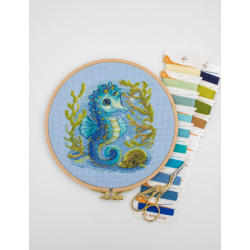 Cross Stitch Kit "Baby Sea Horse" 15x15 cm SRA1038