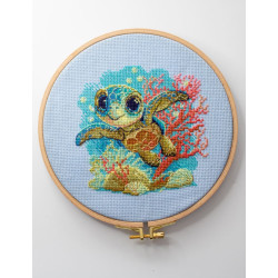 Cross Stitch Kit "Baby Sea Turtle" 15x15 SRA1037