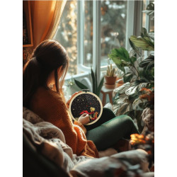 Cross stitch kit PANNA "Dreams of the Stars" 17.5 x 17.5 cm PVS-7555