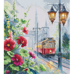 Cross stitch kit "Morning tram" 24,5 х 27 cm SANU-11