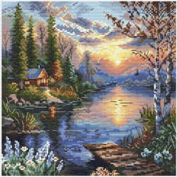 Cross stitch kit "Quiet shore" 19 х 18,5 cm SANT-21