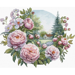 Cross stitch kit "Peony tenderness" 25 х 21 cm SANP-79
