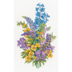 Cross stitch kit "Lupines (based on a painting by Olga Ionaitis)" 27×44 cm S1728