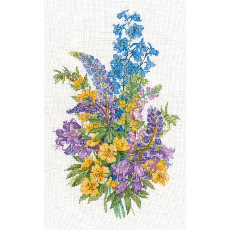 Cross stitch kit "Lupines (based on a painting by Olga Ionaitis)" 27×44 cm S1728
