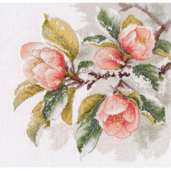 Cross stitch kit "Flowering branch" 20×20 cm S1726