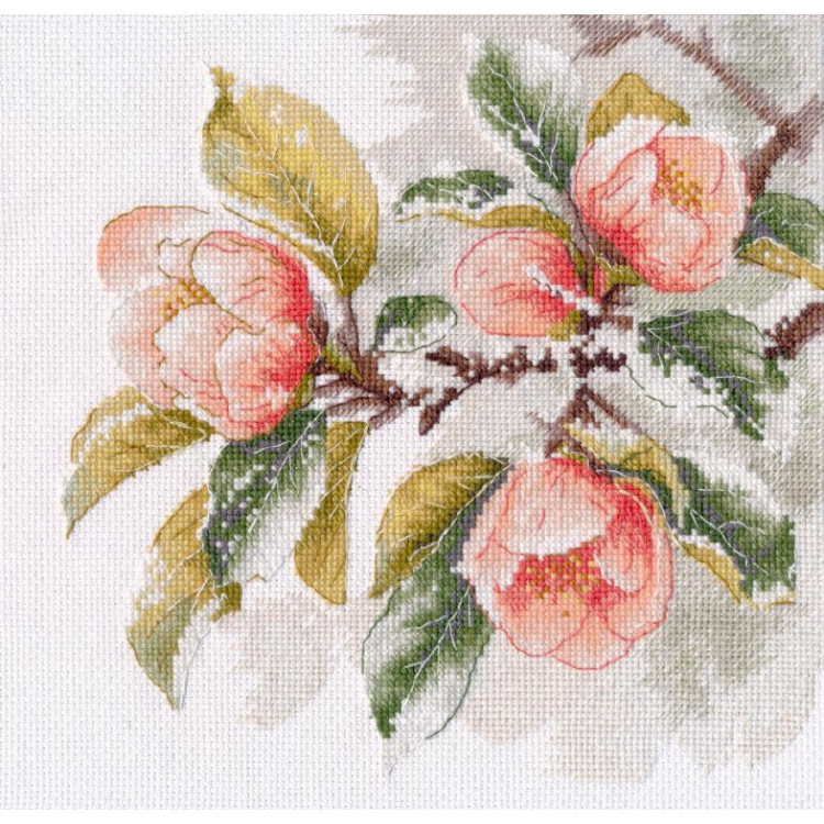 Cross stitch kit "Flowering branch" 20×20 cm S1726