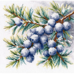 Cross stitch kit "A sprig of juniper" 20×20 cm S1725