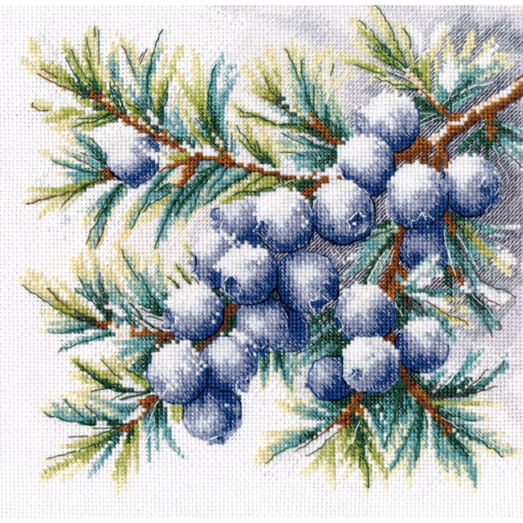 Cross stitch kit "A sprig of juniper" 20×20 cm S1725