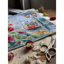 Cross stitch kit "Morning tram" 24,5 х 27 cm SANU-11