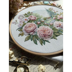 Cross stitch kit "Peony tenderness" 25 х 21 cm SANP-79