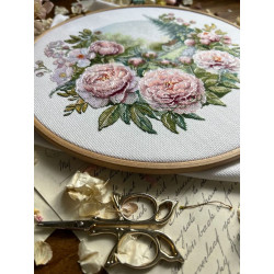Cross stitch kit "Peony tenderness" 25 х 21 cm SANP-79