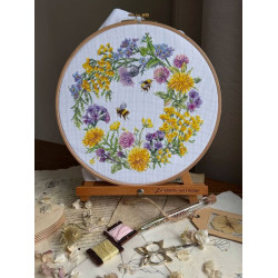 Cross stitch kit "Field wreath" 24,5х 24,5 cm SANP-77