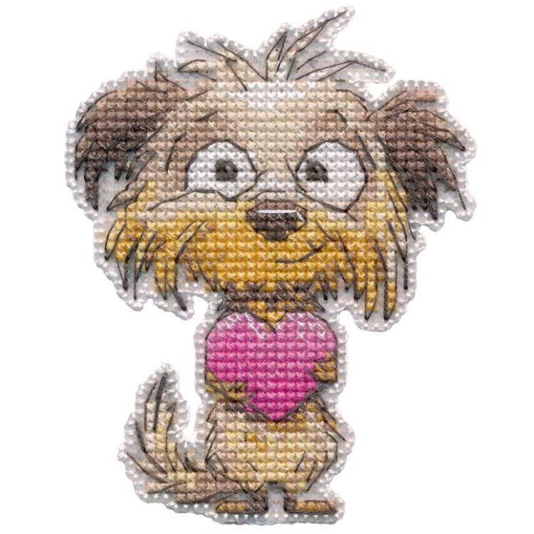 Cross stitch kit "Magnet. Faithful Heart" 7,5×9,5 cm S1723
