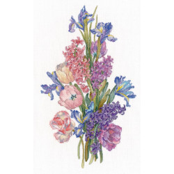 Cross stitch kit "Hyacinths (based on a painting by Olga Ionaitis)" 26×44 cm S1719