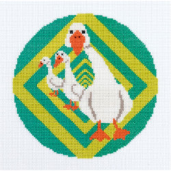 Cross stitch kit "Hypno Geese" 17 x 17 cm PNK-7554