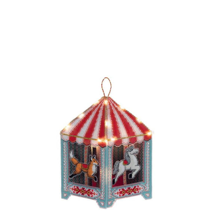 Cross stitch kit PANNA "Toy. Carousel" 16.5 x 19 x 16.5 cm PIG-7354