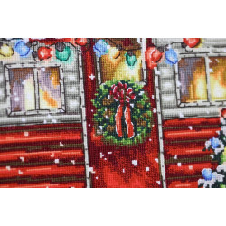Cross stitch kit "New Year's trailer" 34 x 34 cm S/SO023