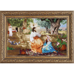 Cross stitch kit "Christ with Martha and Mary" 85 x 54 cm S/MK120