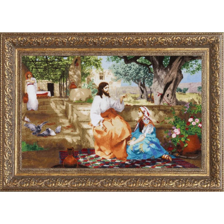 Cross stitch kit "Christ with Martha and Mary" 85 x 54 cm S/MK120