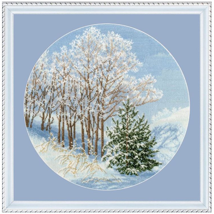 Набор для вышивания крестом "Серебро на ветвях" 31.7 x 31.7 cm S/VM048