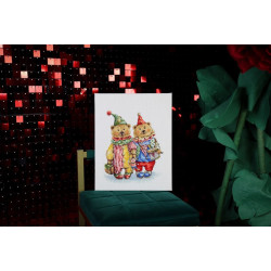 Набор для вышивания крестиком "Медведи клоуны" 24,3 x 29,3 см S/VK097