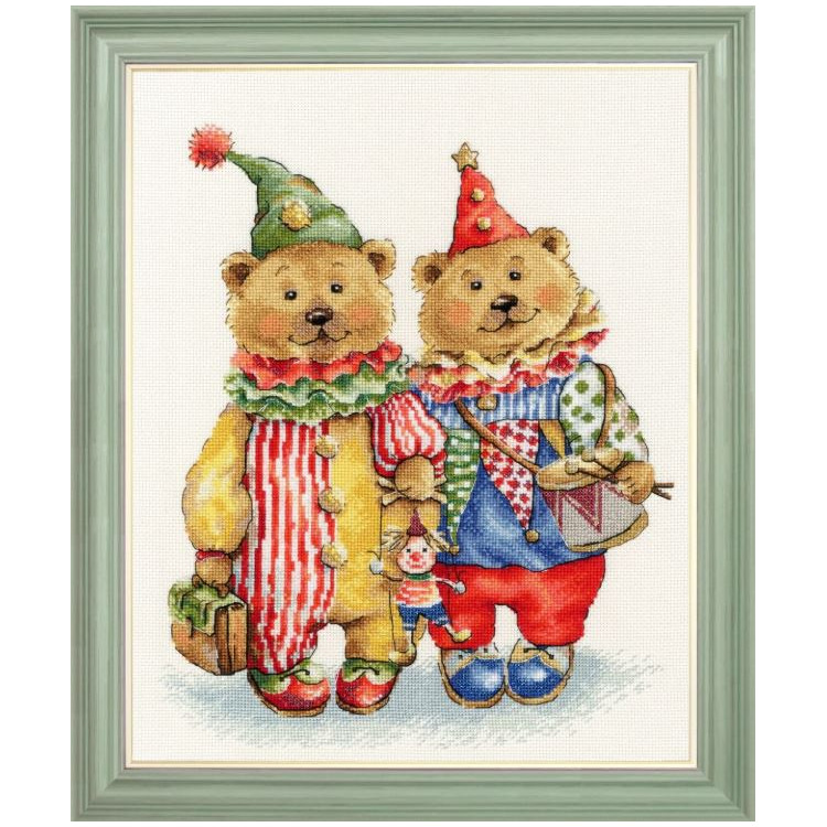 Набор для вышивания крестиком "Медведи клоуны" 24,3 x 29,3 см S/VK097