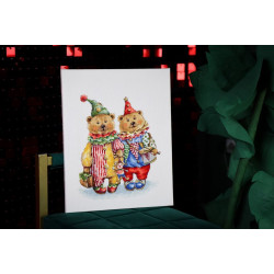 Набор для вышивания крестиком "Медведи клоуны" 24,3 x 29,3 см S/VK097