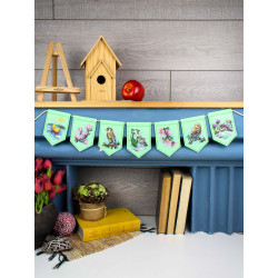 Набор для вышивания крестом "Весенняя гирлянда (7 флажков)" ST-1209