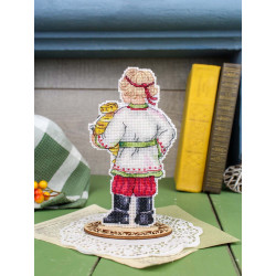 Набор для вышивания крестом "Праздничный самовар" 17*9 см SR-1357