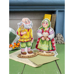 Cross stitch kit "Grandfather with a willow" 16*7 cm SR-1355