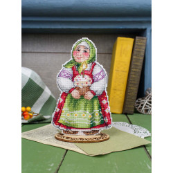 Cross stitch kit "Grandma with Easter cake" 16*10 cm SR-1354