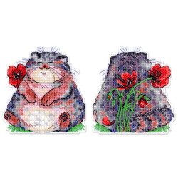 Cross stitch kit "Poppy lover" 10*9 cm SR-1351