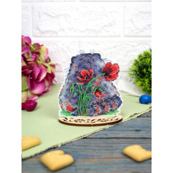 Набор для вышивания крестом "Любитель маков" 10*9 см SR-1351