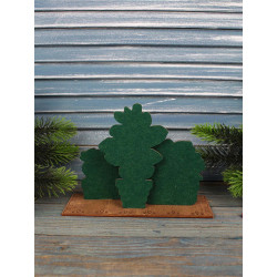 Вышивка крестиком на деревянной основе "Сад суккулентов" 14*20*7 см SO-160