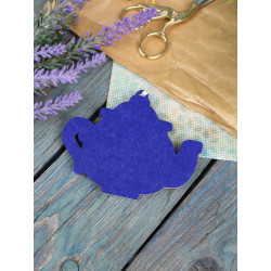 Вышивка крестом на деревянной основе Элегантный чайный сервиз. Чайник 8*10 см SO-154