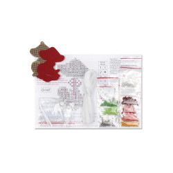 Вышивка крестом на деревянной основе Украшение на ёлку. Муха Агари SO-147