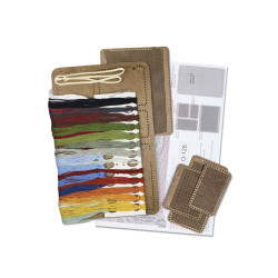 Вышивка крестом на деревянной основе "Осенний коллаж" 26*17 cm SO-126