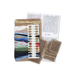 Вышивка крестом на деревянной основе "Зимний коллаж" 26*17 см SO-124