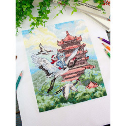 Cross stitch kit "Air travel" 25*20 cm SNV-1016