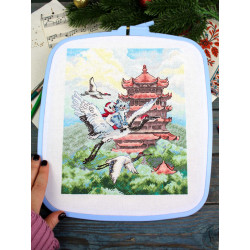 Набор для вышивания крестом "Воздушное путешествие" 25*20 см SNV-1016