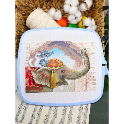 Набор для вышивания крестиком "Езда на слоне" 25*20 см SNV-1015