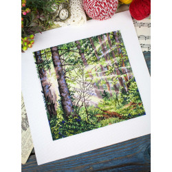 Набор для вышивания крестиком "Солнечный лес" 20*20 см SNV-1004