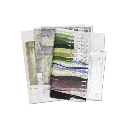 Набор для вышивания крестиком "Солнечный лес" 20*20 см SNV-1004