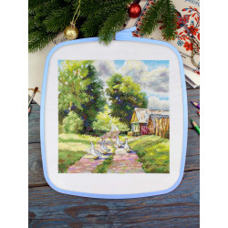 Набор для вышивания крестом "На проселочной дороге" 22*20 см SNV-1001