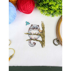Cross stitch kit "Fluffy Naturalist" 9*7 cm SM-1264