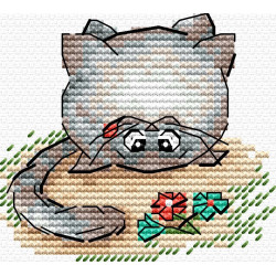 Cross stitch kit "Pet" 7*7 cm SM-1262